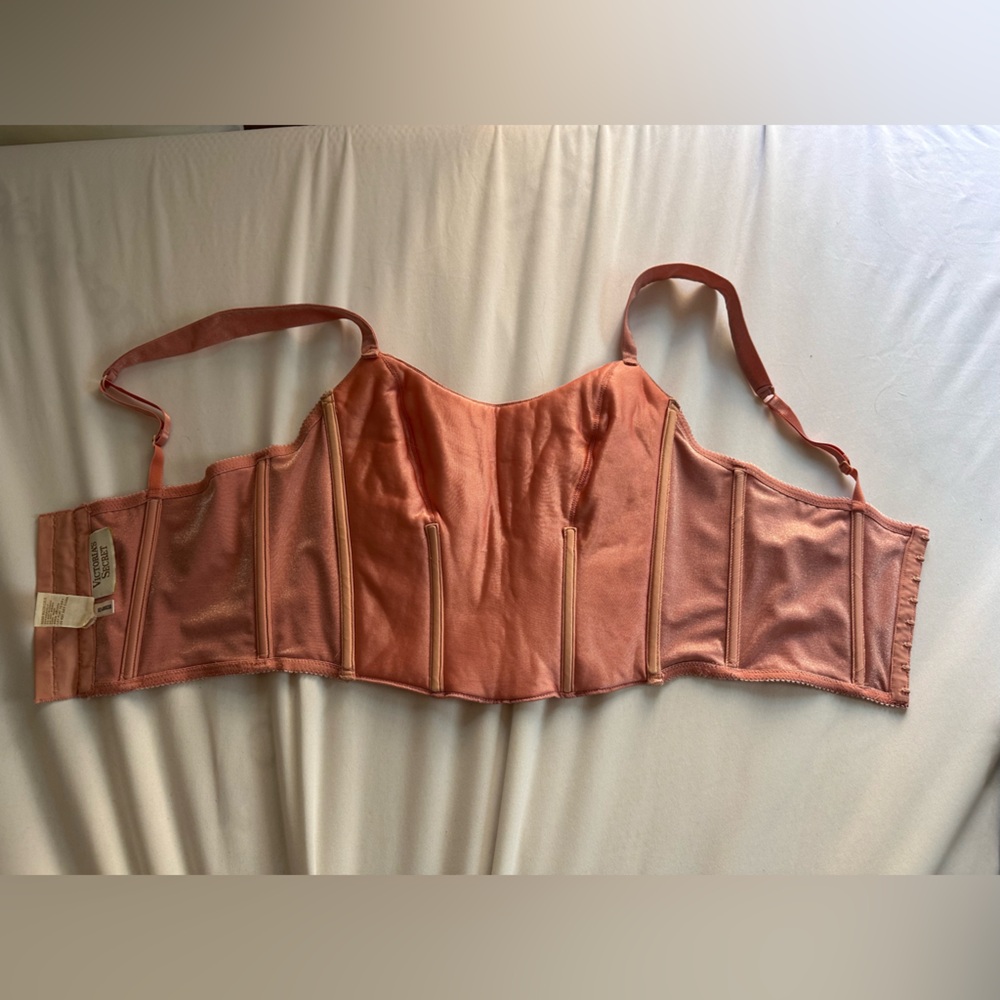 Vintage Victorias Secret Corset Bustier Crop Top Stretch 34B Y2K 90s - Picture 4 of 9
